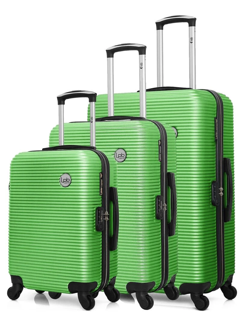 LPB Set de 3 ABS MUNICH 4 Roues Vert