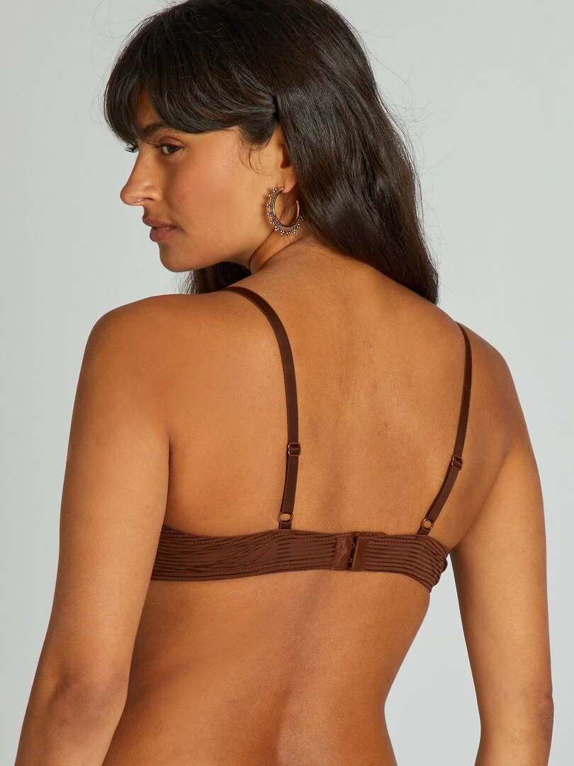 Soutien gorge paddé microfibre   Marron