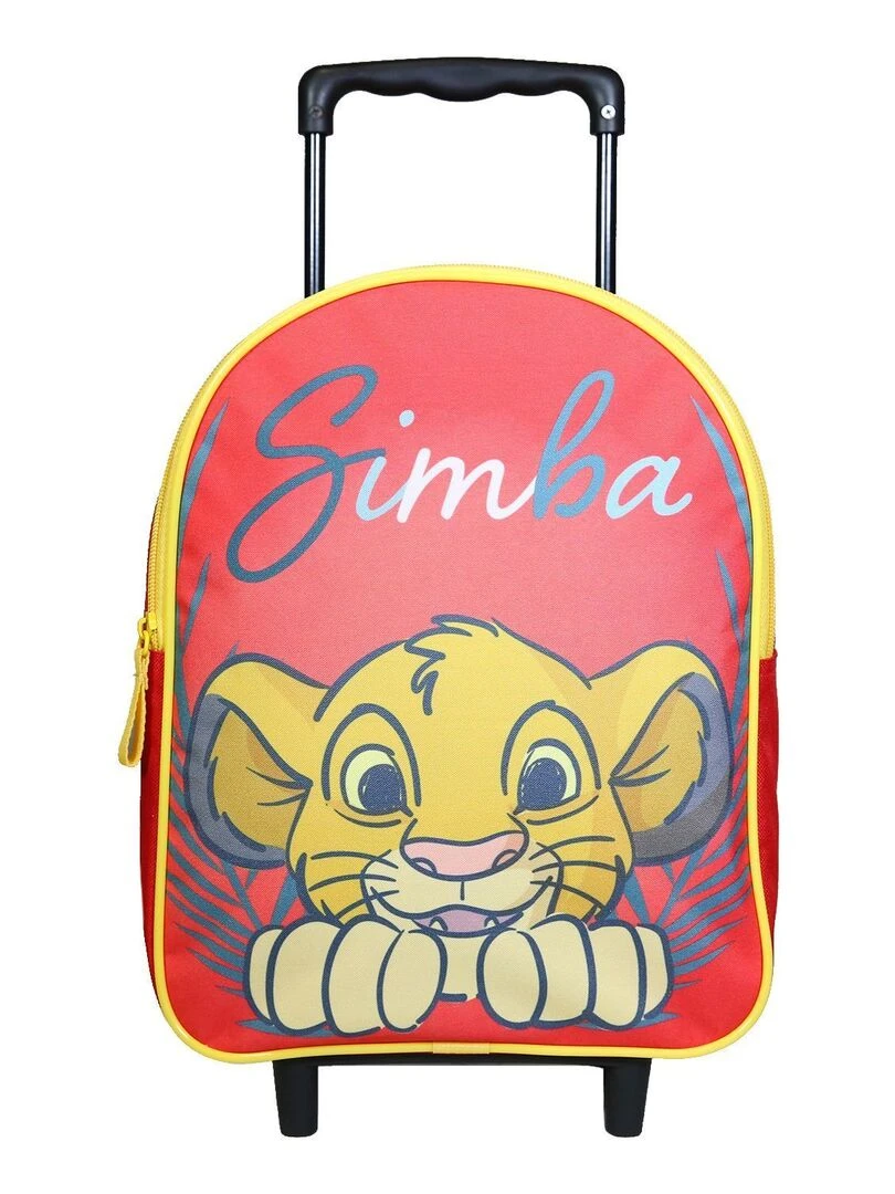 BAGTROTTER Sac à dos à roulettes 31 cm Disney Le Roi Lion Simba Rouge Rouge