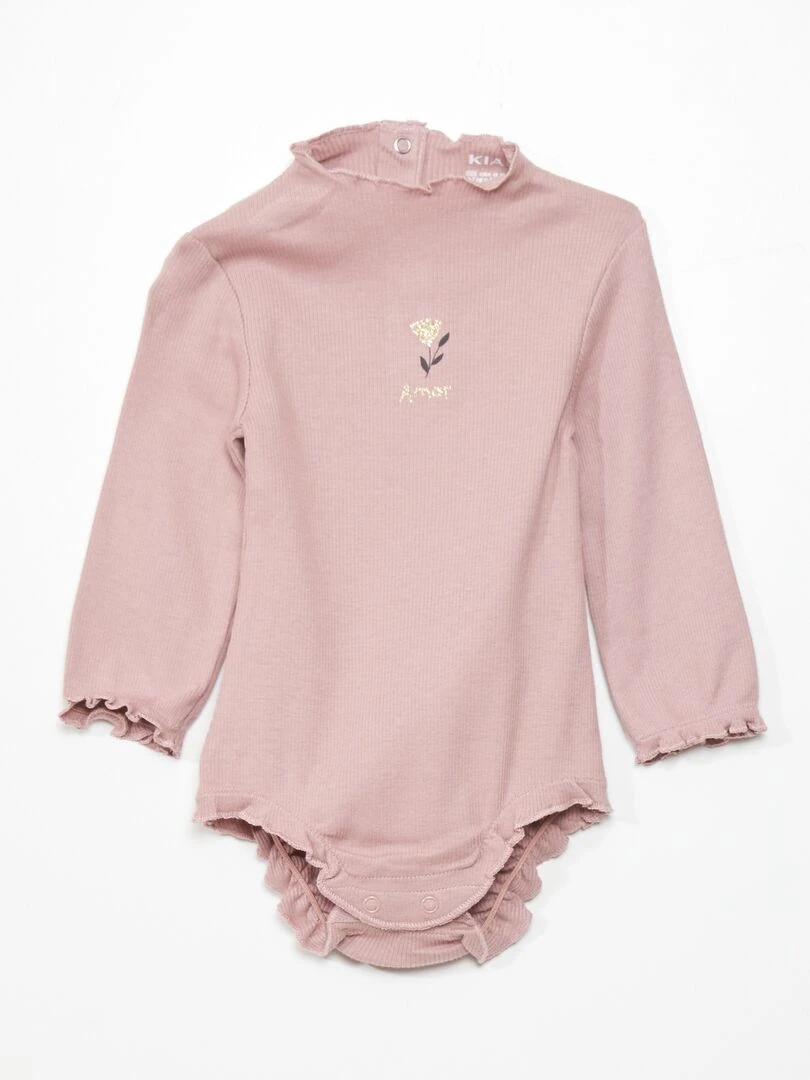Bodies pur coton Blanc/rose