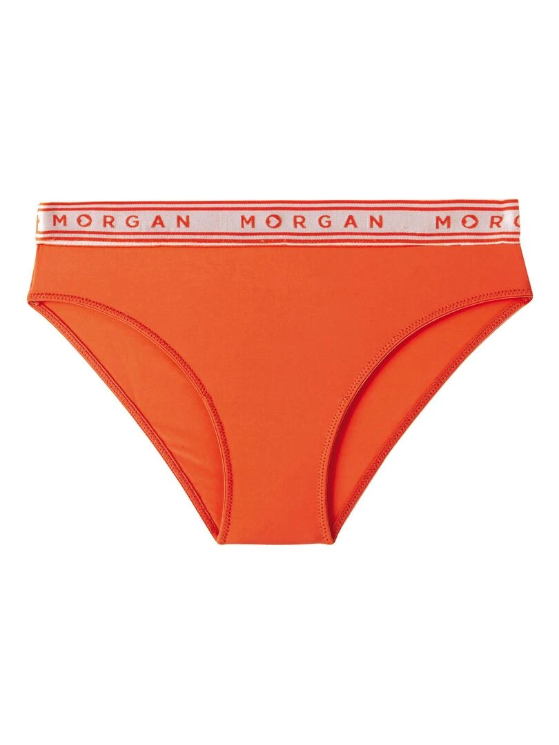 Lot de 2 slips INES Morgan Blanc Orange