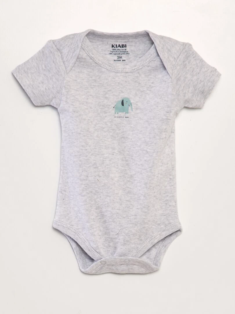 Lot de 3 bodies   Blanc/gris/jaune