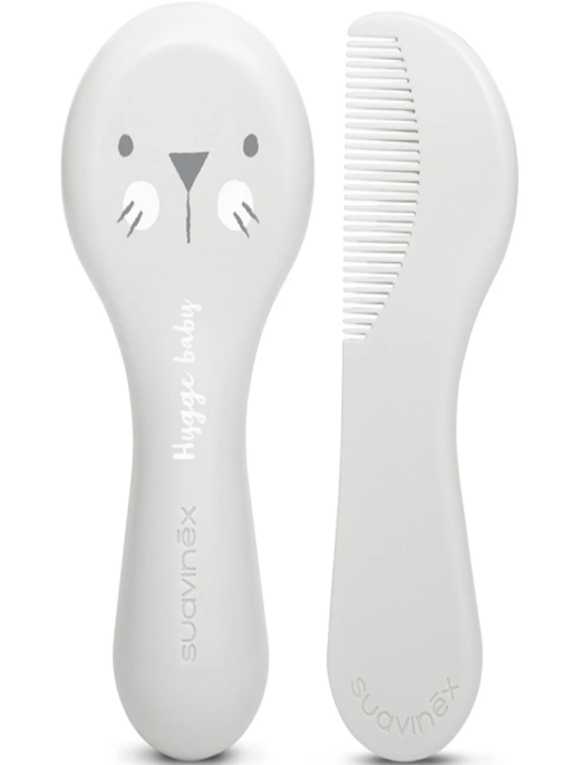 Peigne Et Brosse Hygge Baby Lapin Gris Gris