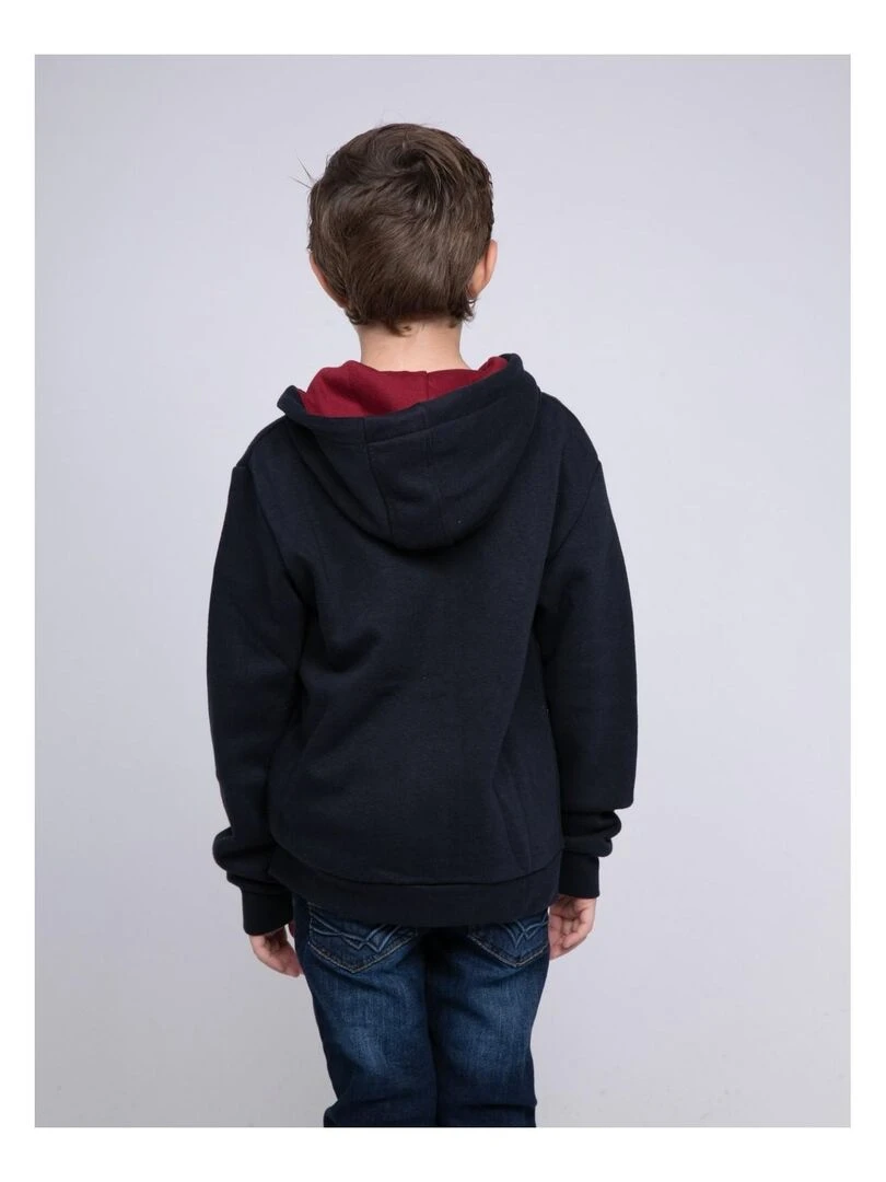 Sweat zippé capuche WAMIN J Bleu marine