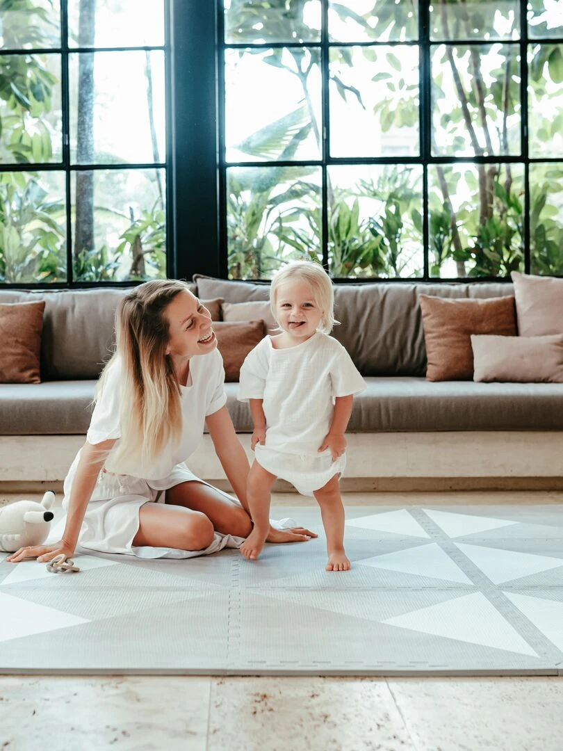 Tapis de jeu mousse KYTE PUZZLEMAT SOFT STORM   Gris clair