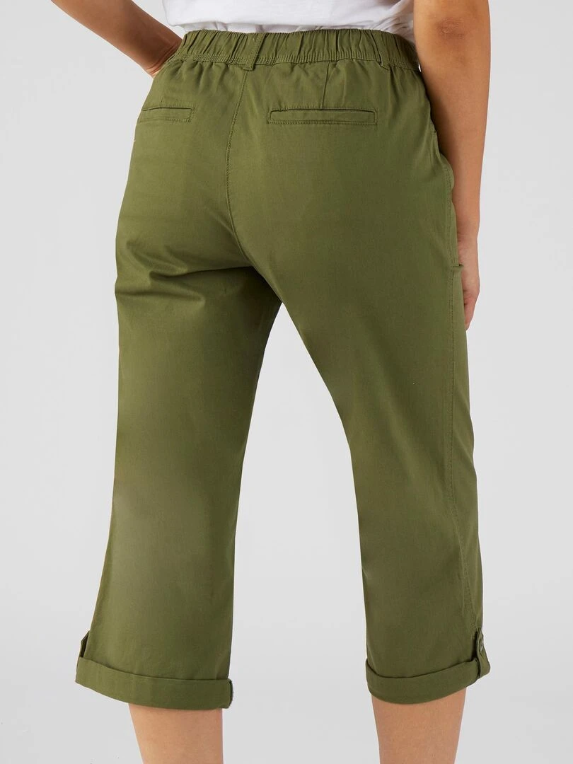 Pantalon 7/8ème transformable   Damart   Kaki