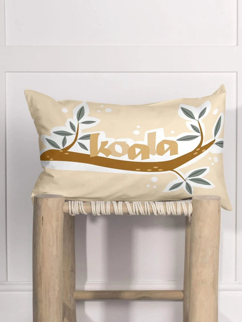 Housse de coussin Baby koala "Happyfriday"   Blanc