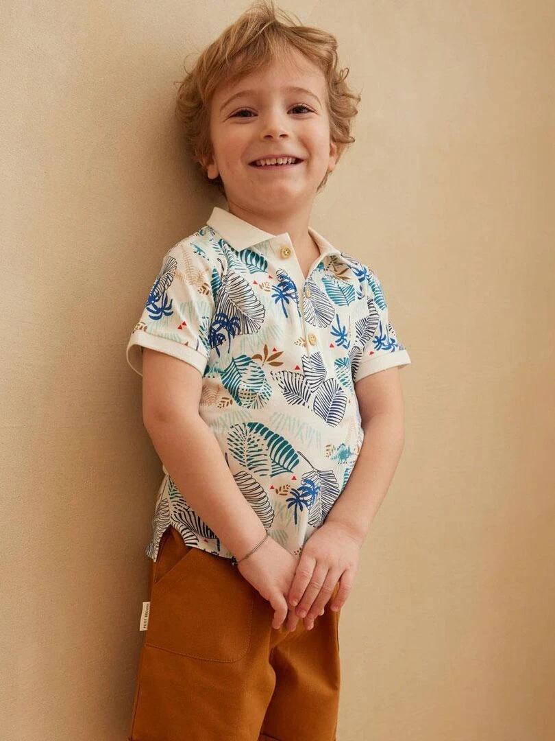 Polo enfant Santorini   Ecru