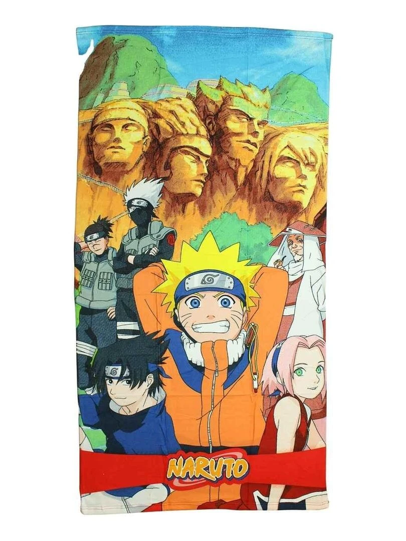 Disney Serviette garçon imprimé Naruto Bleu