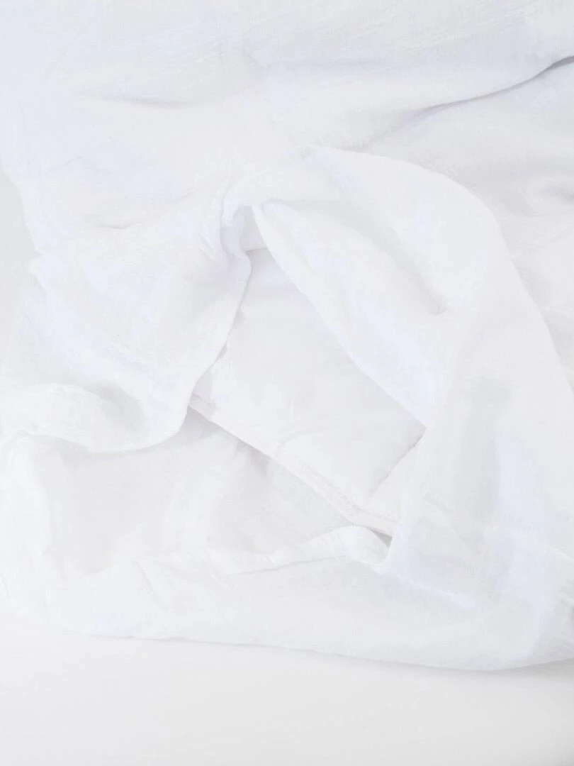 Housse de Couette en Coton Bio Blanc   Blanc