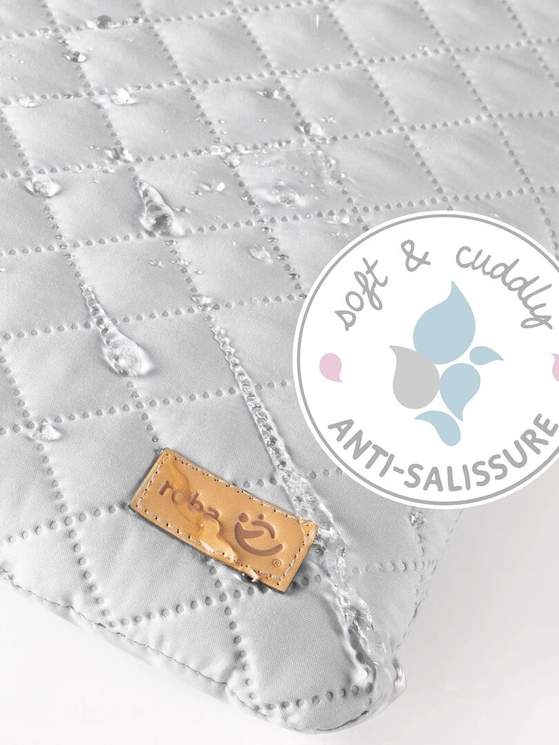 ROBA Table À Langer + Matelas À Langer Gris Piqué "roba Style"   Blanc