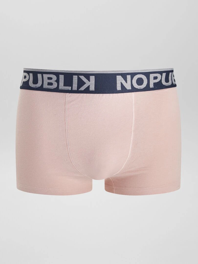 Lot de 3 boxers 'No Publik' Rose