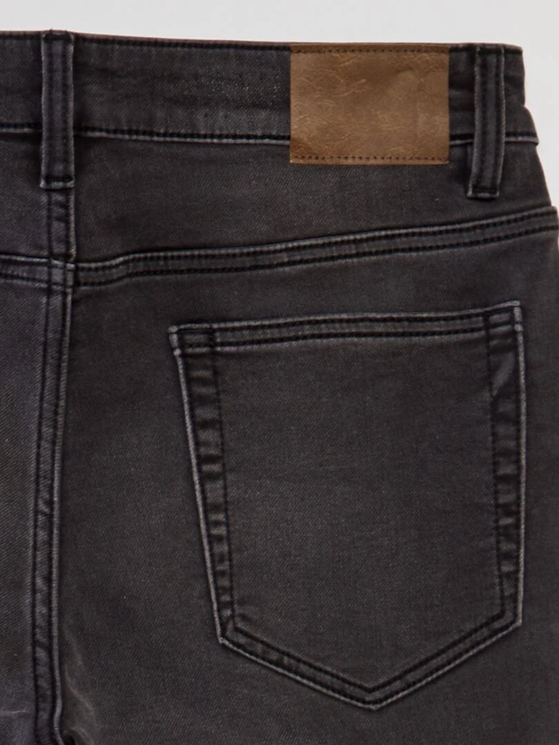 Jean slim stretch   L30   Gris/noir