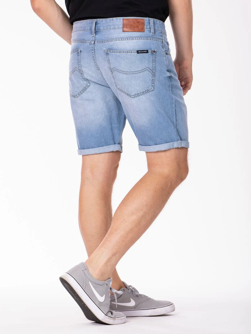 Bermuda coupe relax denim léger stone washed brossé ALI 'Rica Lewis' Bleu