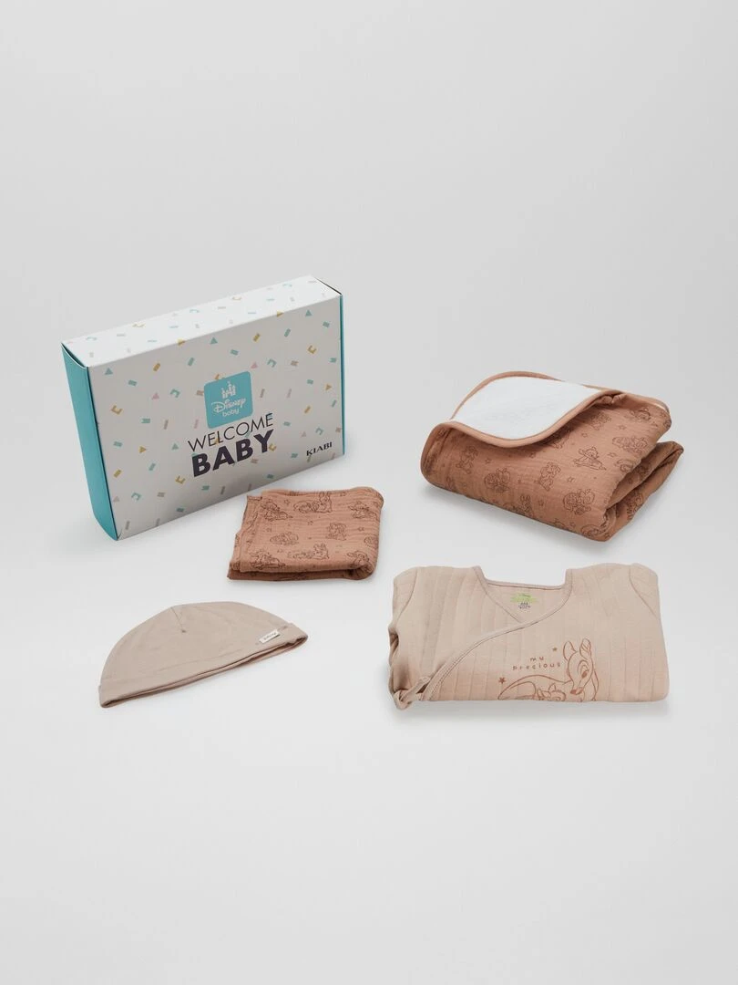 Box de naissance 'Welcome Baby' 'Disney' 4 pièces Beige
