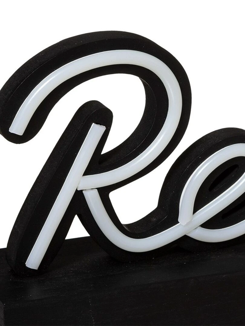 Mot déco lumineux LED rétro noir Noir