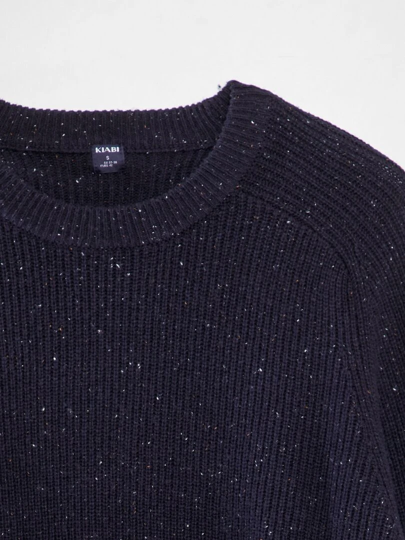 Pull en maille chiné   Bleu