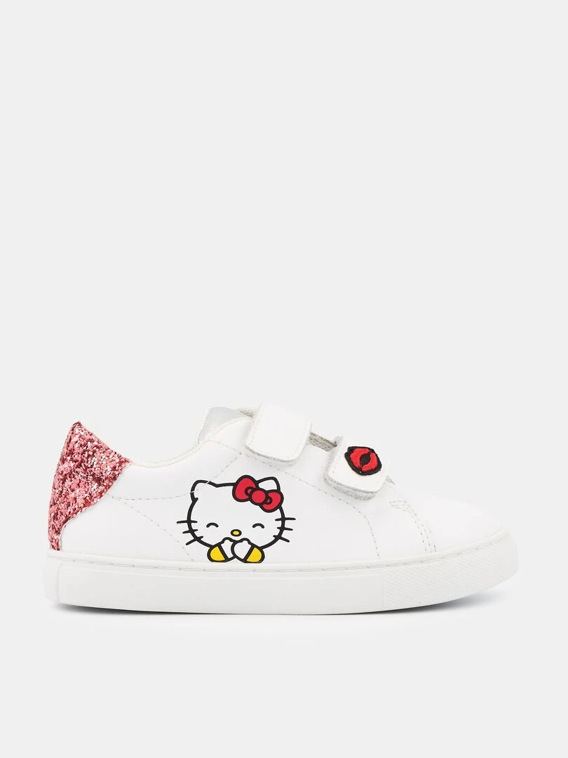 Mini Edith Hello Kitty Glitter Rose Blanc