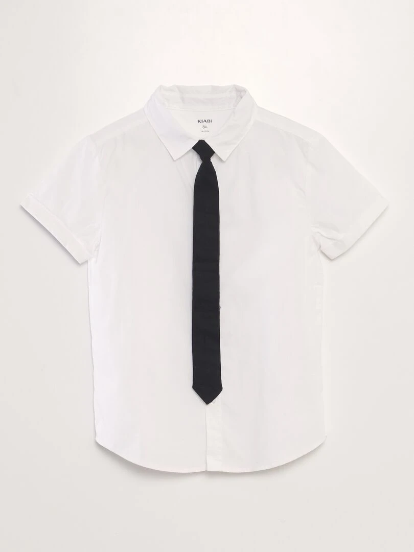 Ensemble chemise en coton + chemise 2 pièces blanc