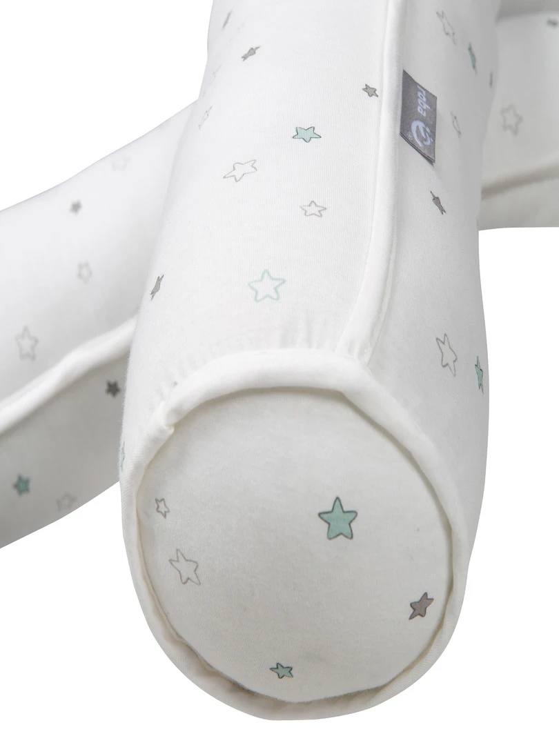 ROBA Serpent de lit bébé "Sternenzauber" 170 cm Convient comme coussin d'allaitement Blanc