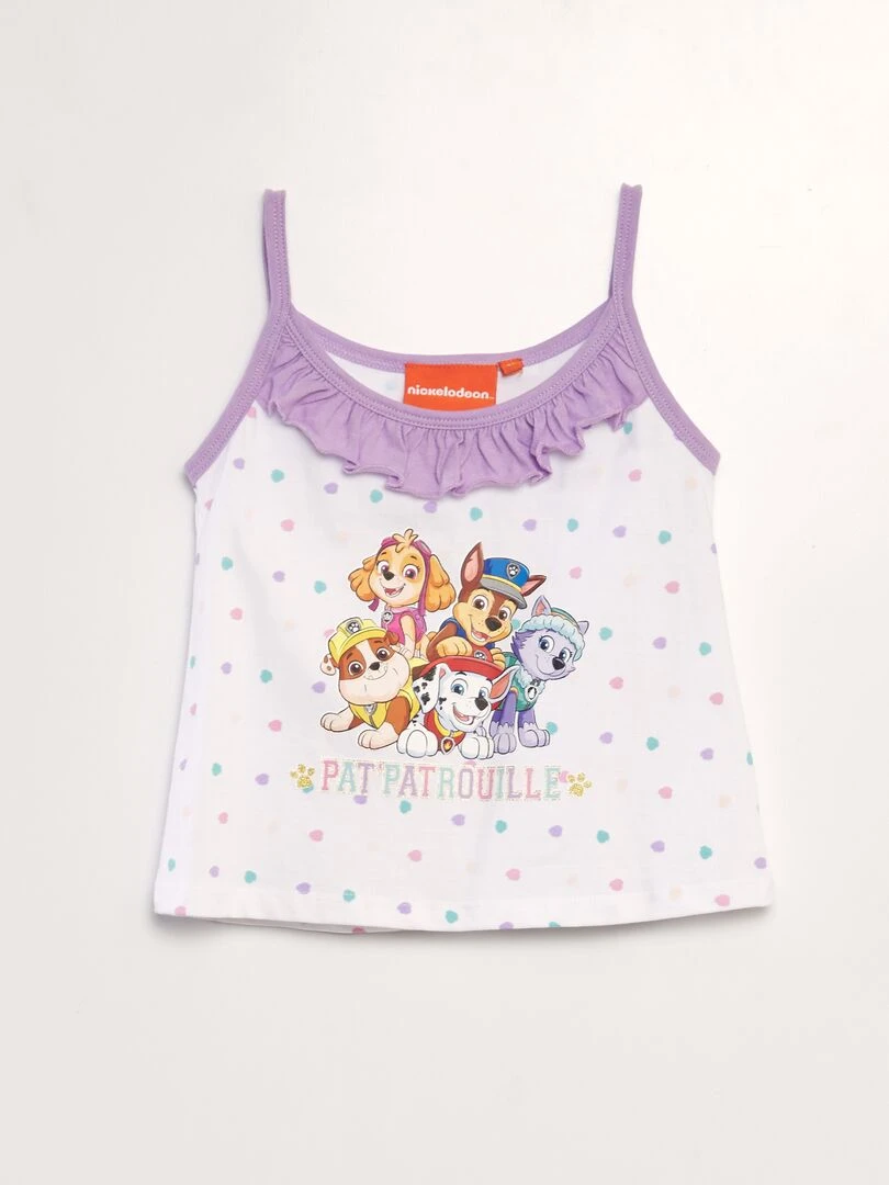 Pyjama court 'Pat 'patrouille'   2 pièces   Blanc