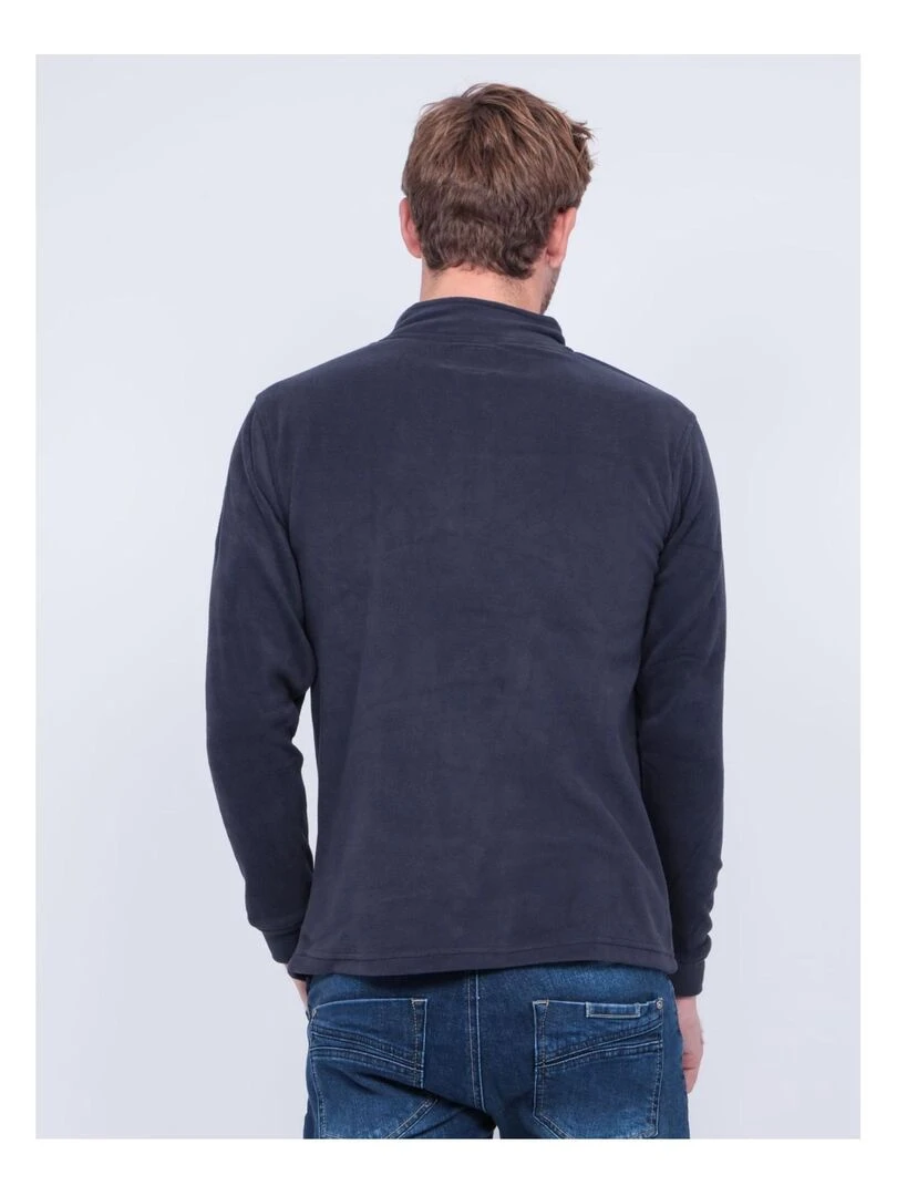 Sweat polaire col montant zippé ZATOLO Gris foncé