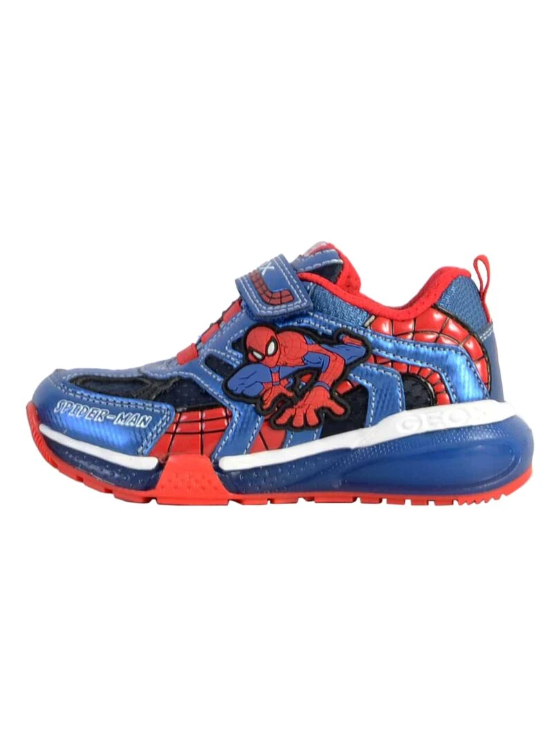 Basket Cuir Enfant Geox J Bayonyc Bleu