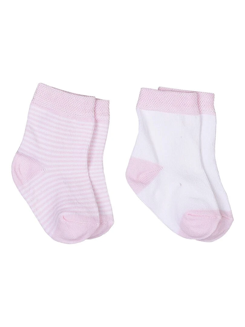 Chaussettes bébé 2 paires DREAMS Rose