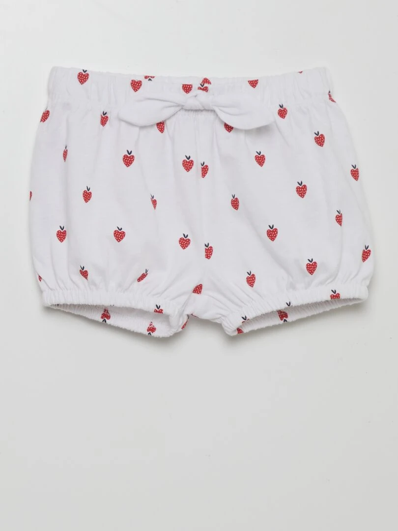 Lot de 2 shorts en jersey   Rouge