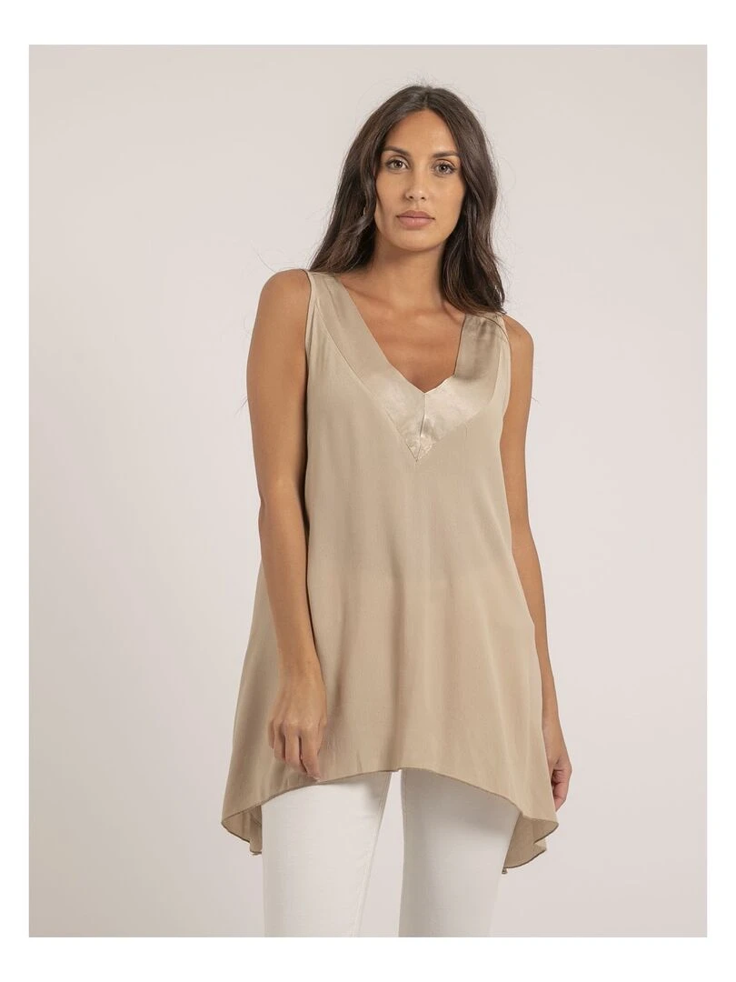 Top sans manches FORELA Beige