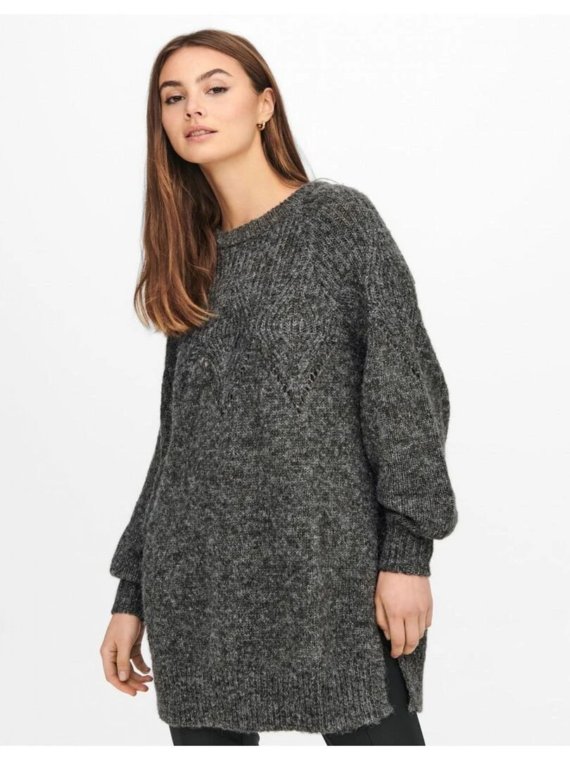 Pull long JDY   gris anthracite