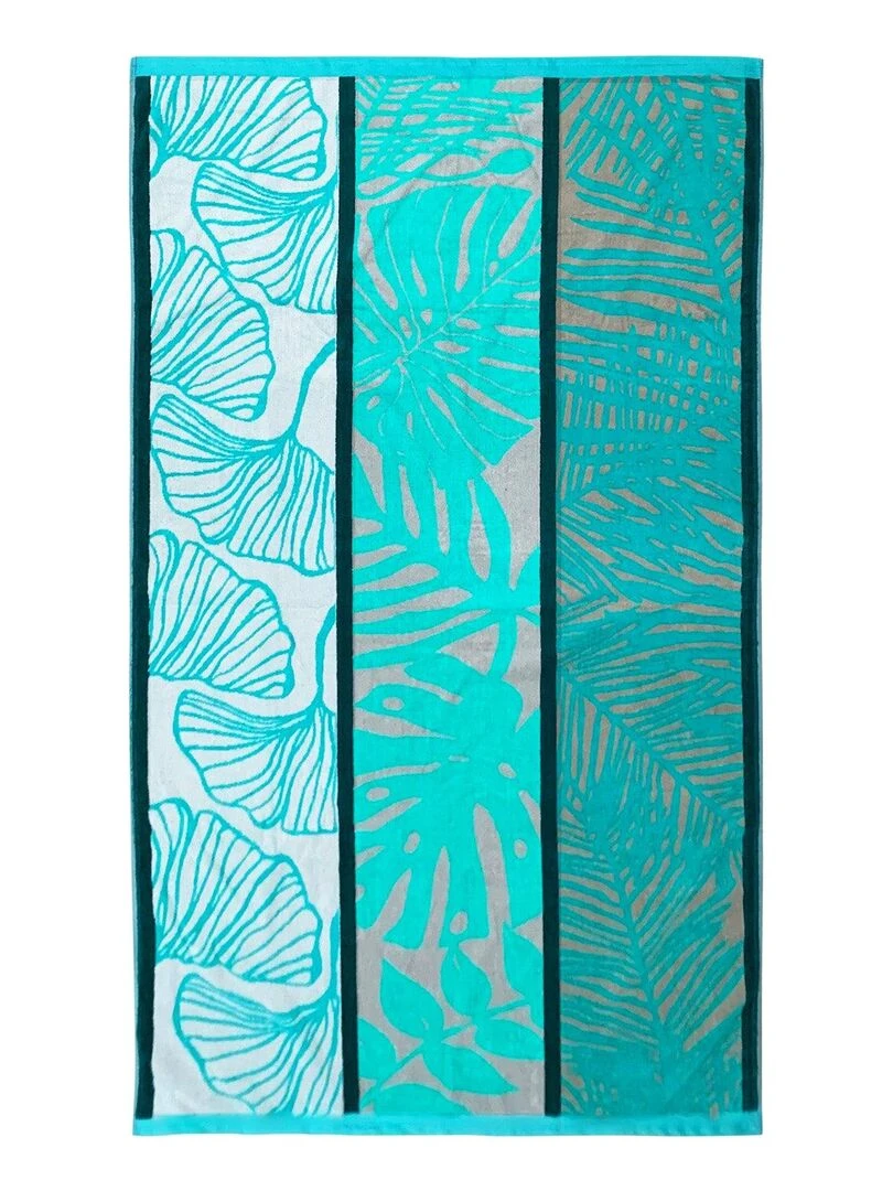 Serviette de plage Jacquard Benijo 100x175 470 g/m² Vert