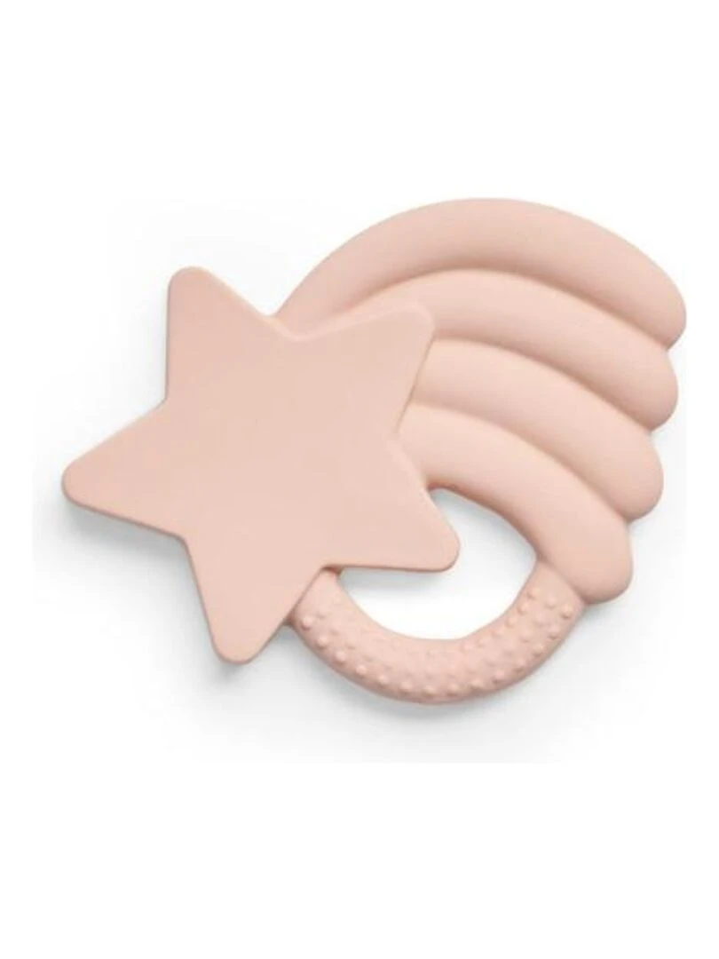 Anneau de dentition en caoutchouc Etoile Filante Rose Pale Joll Rose