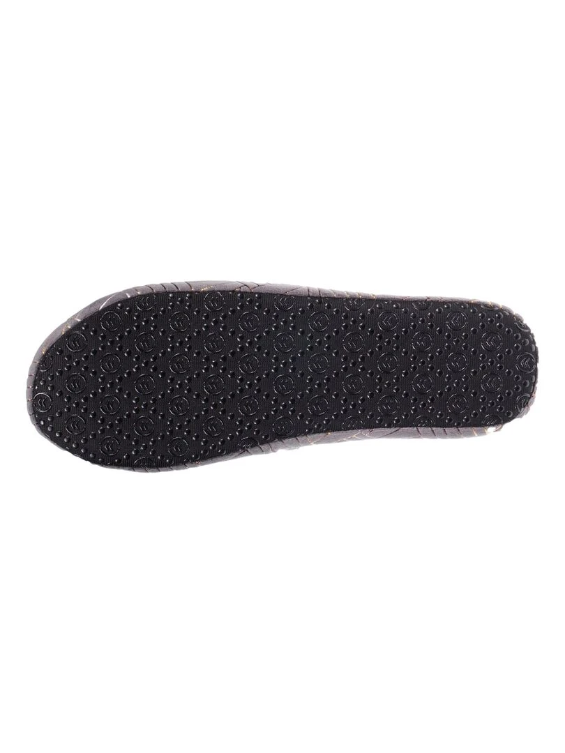 Chaussons sandales Femme 3D Gris chiné foncé   Gris chiné