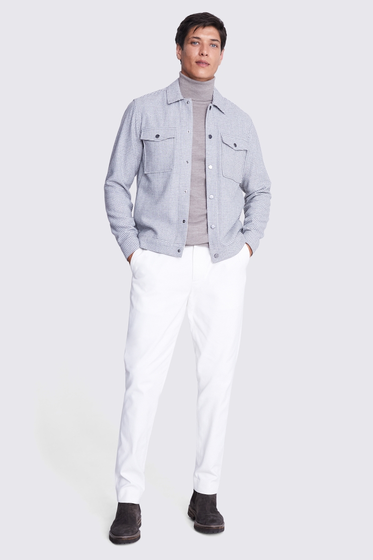 Slim Fit Grey Clementine Check Jacket    Buy Online at Moss