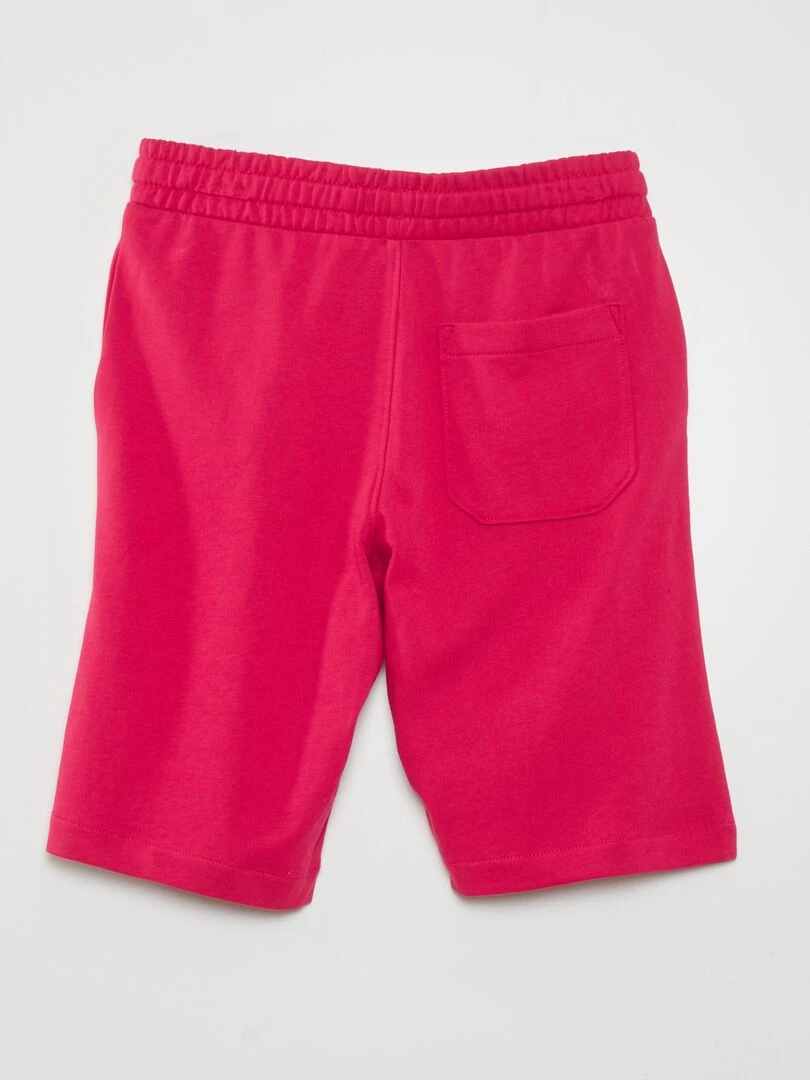 Short uni en molleton Rouge