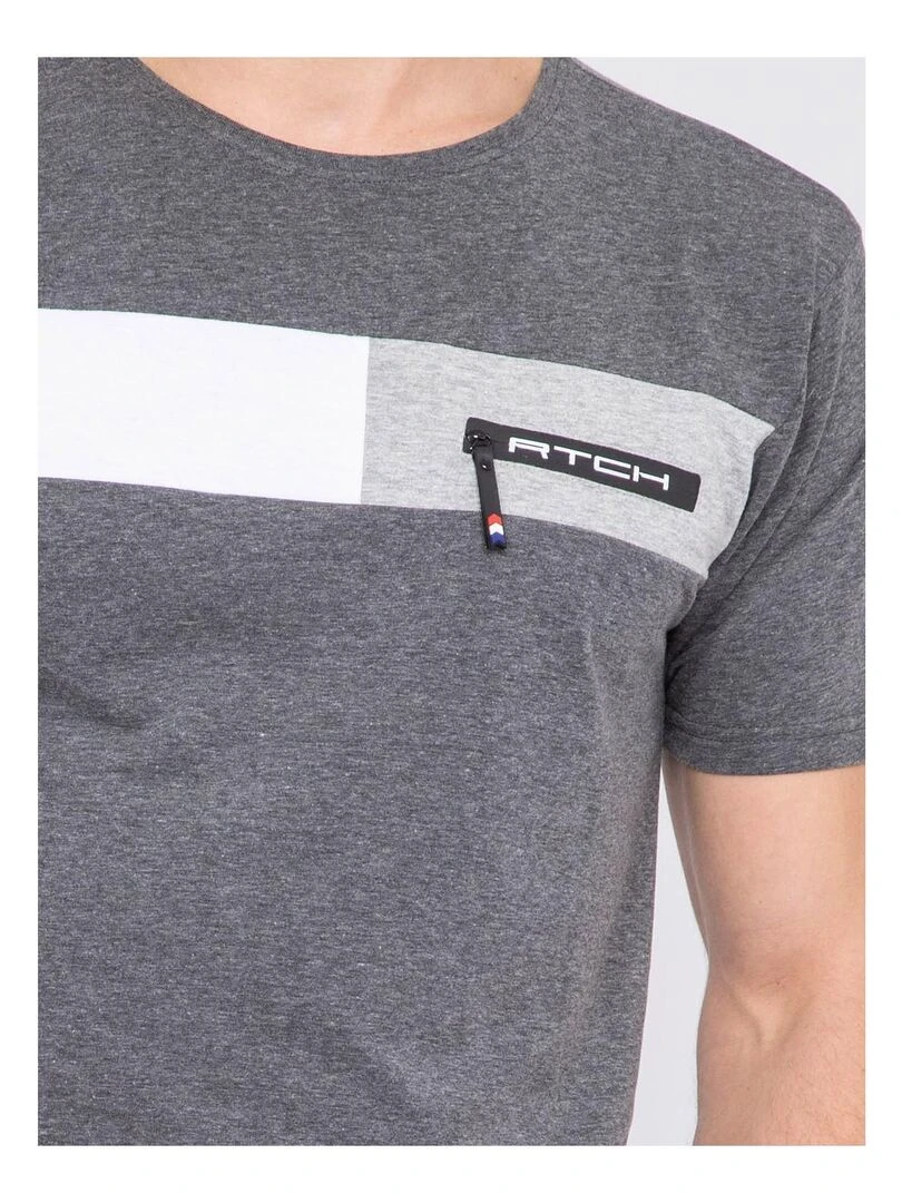 T shirt col rond NAGAWIKA   Gris