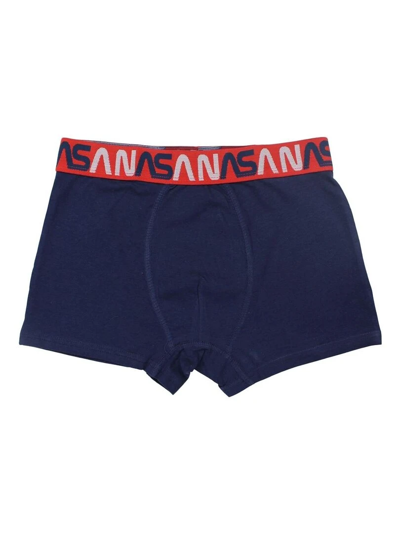 Nasa Boxer homme imprimé logo en coton Bleu marine