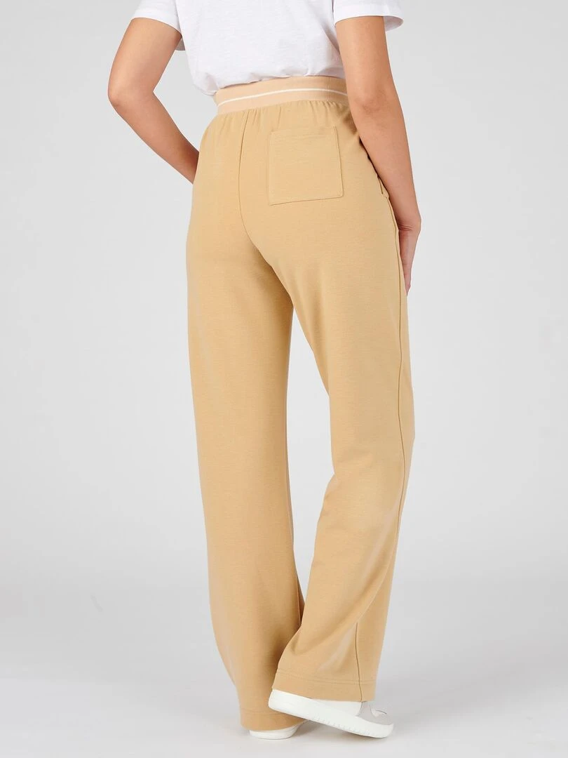 Pantalon large en molleton gratté   Happy D. by Damart   Beige chiné