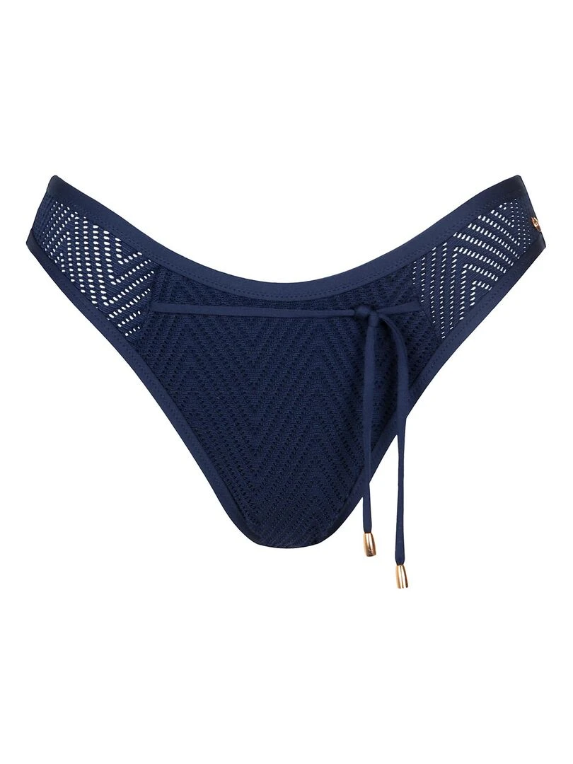 Bas maillot slip de bain échancré taille basse Santorini   Bleu