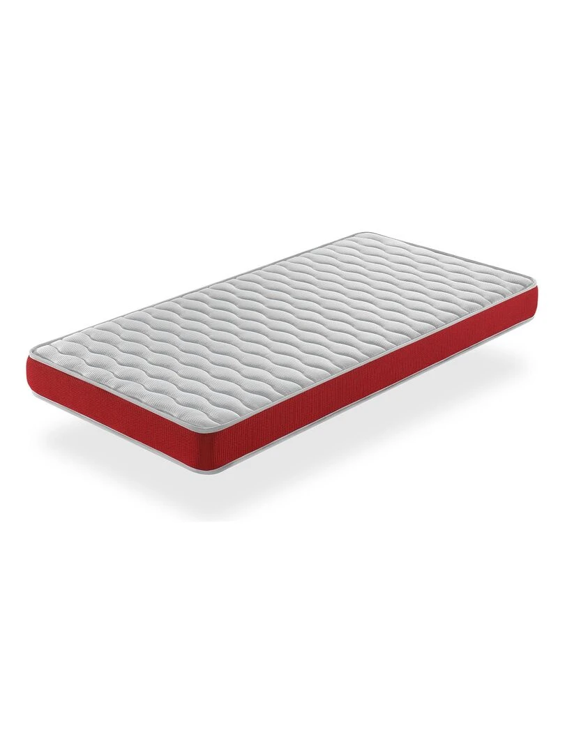 Matelas en mousse respirante VELVET Epaisseur 14 CM Ergonomique et adaptable Rouge