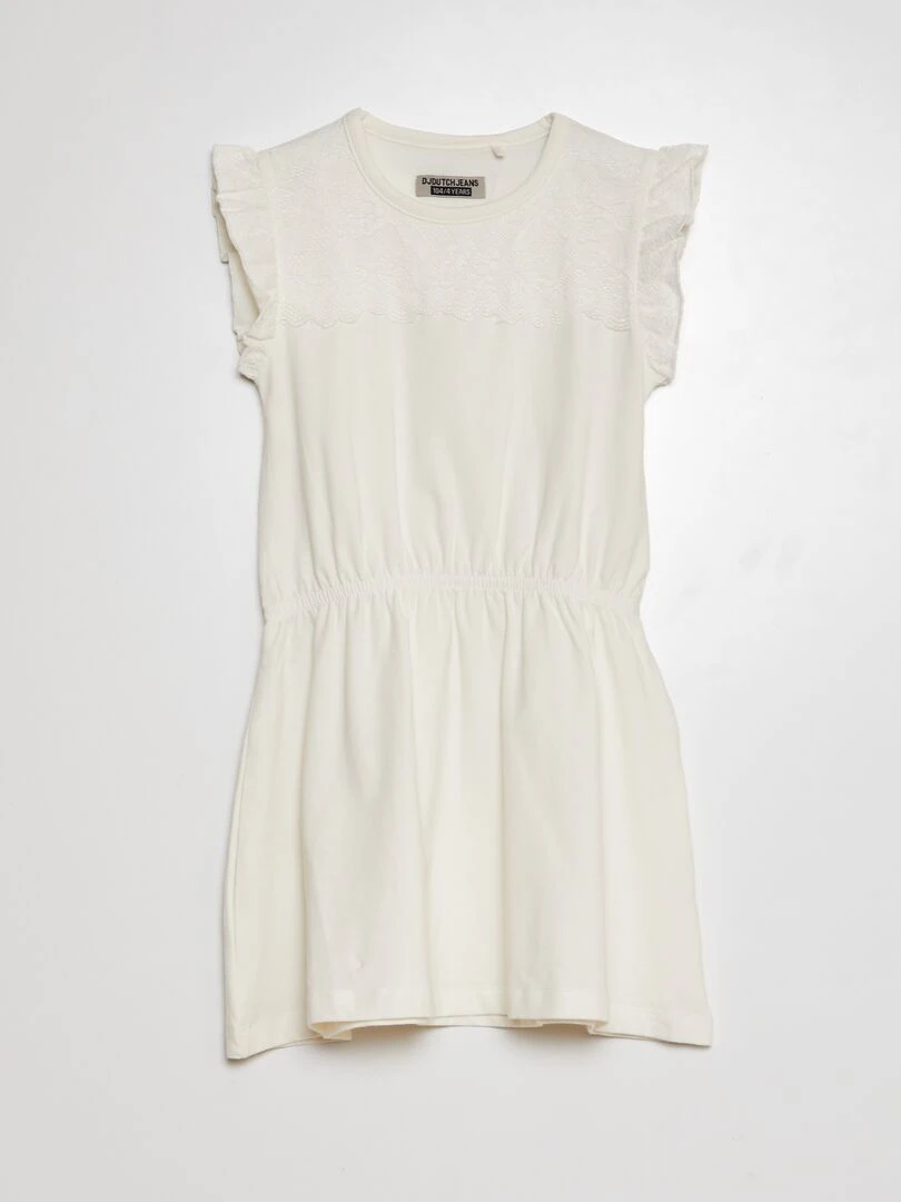 Robe avec dentelle blanc