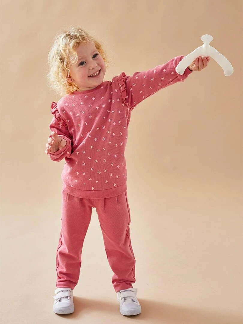Set sweatshirt + jogging imprimé hirondelles foncé Noukie's Rose