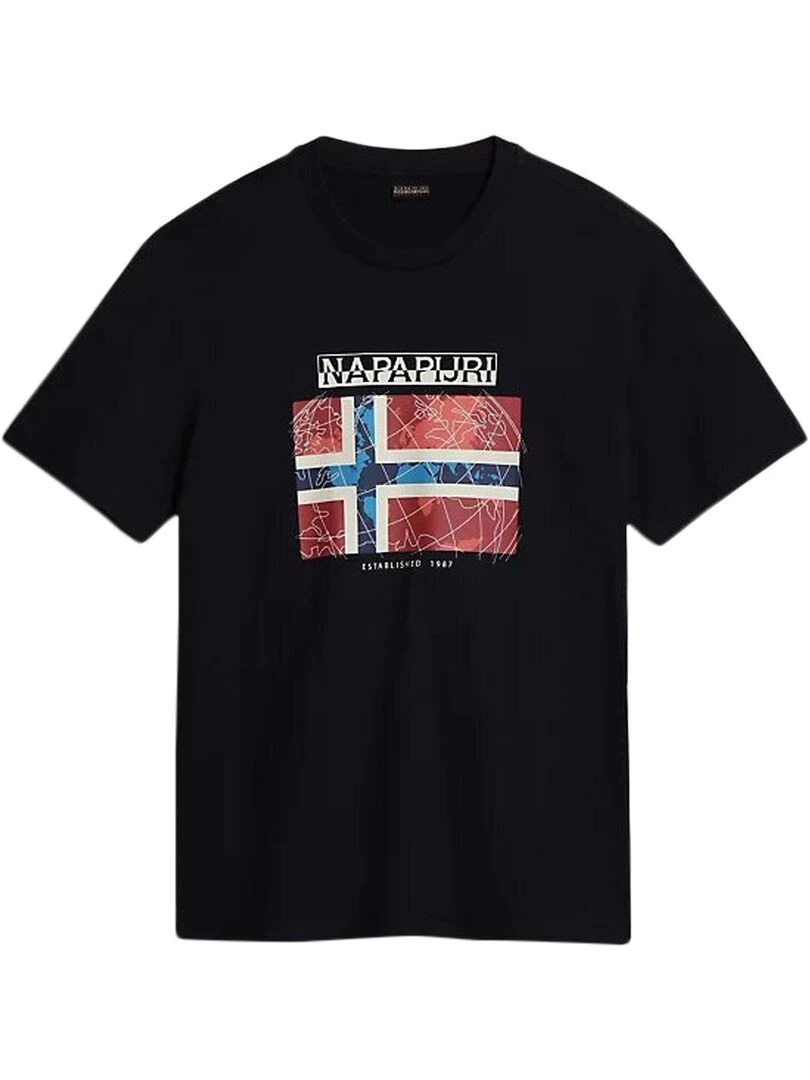 Tee Shirt Napapijri S Guiro Noir