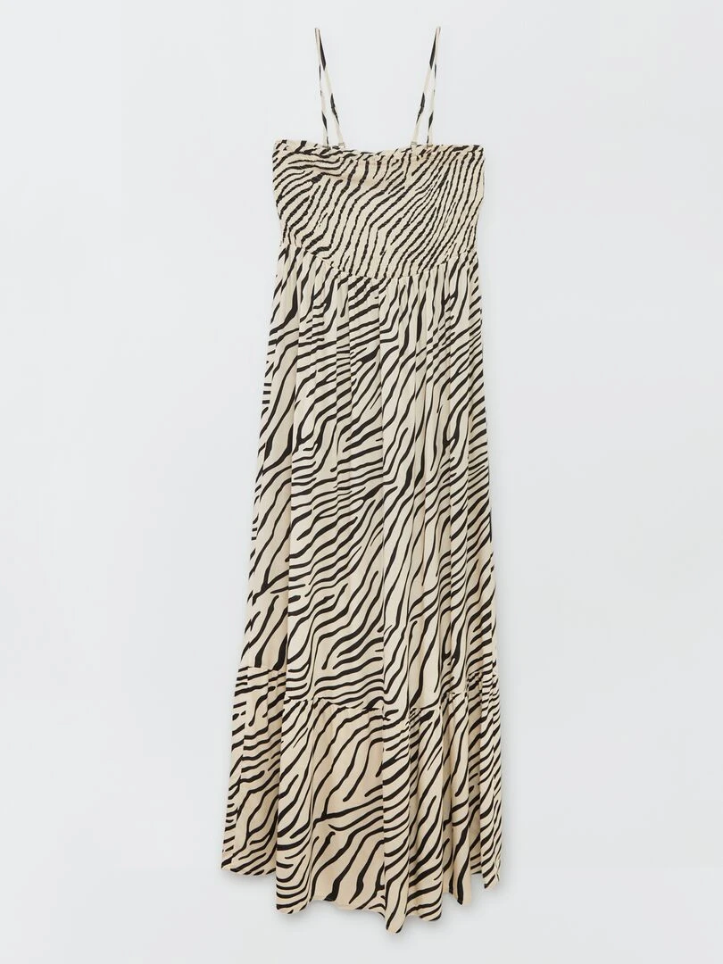 Robe longue 'JDY' Noir/blanc