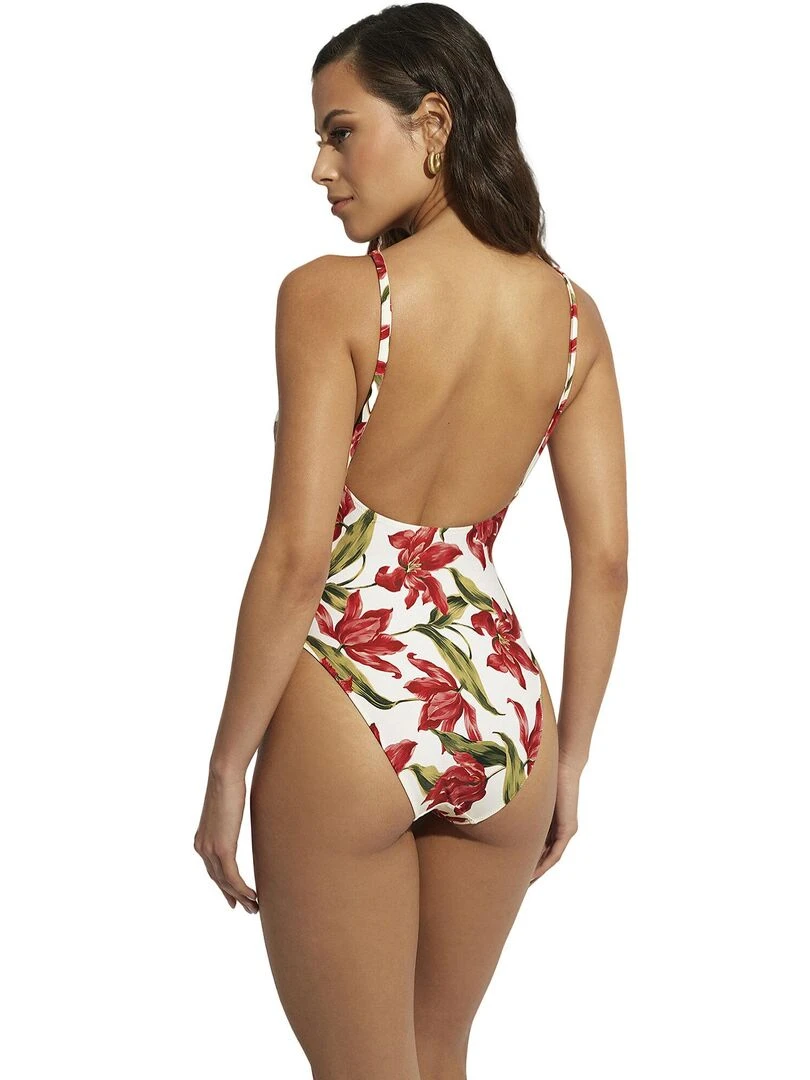 Maillot de bain une pièce triangle préformé Bahamas Ecru