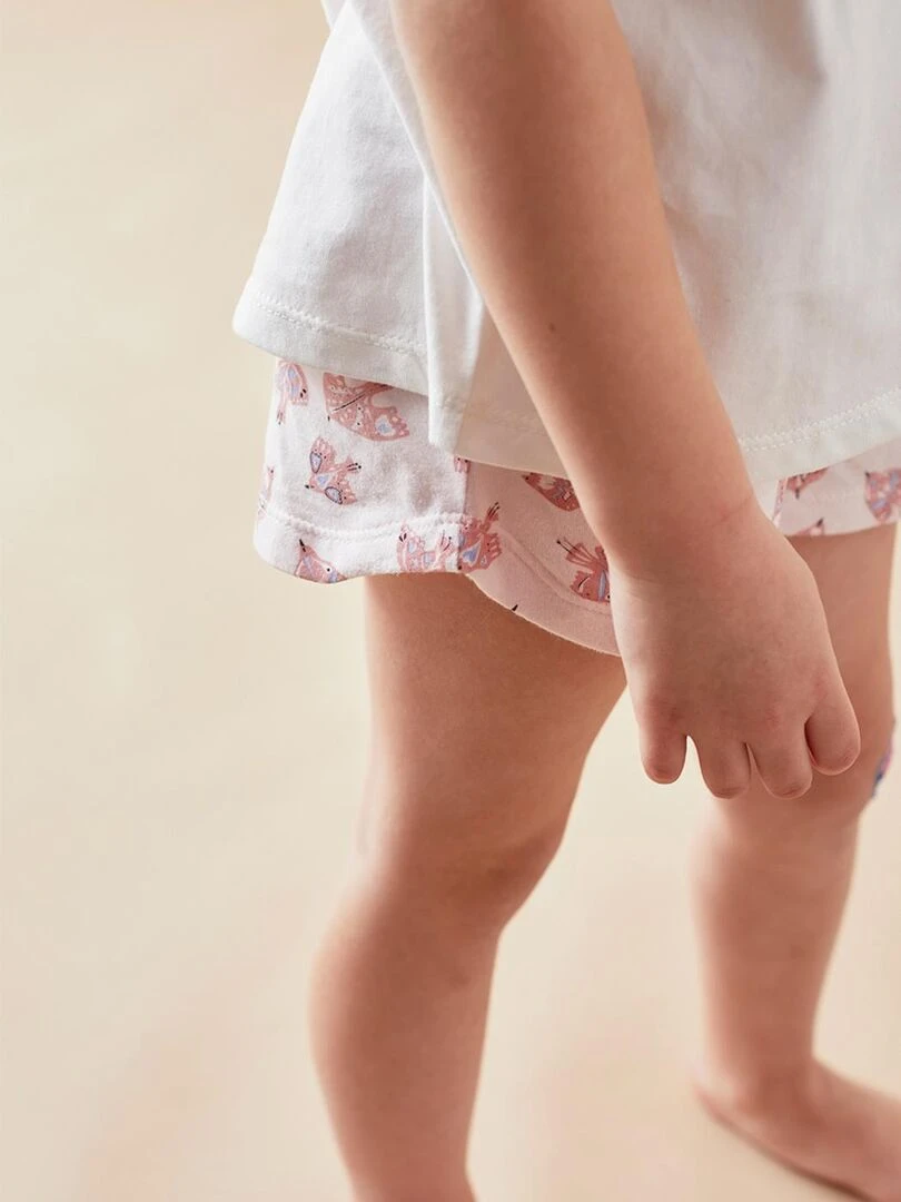 Pyjama 2 pièces imprimé oiseaux en jersey  clair/écru   Noukie's   Beige