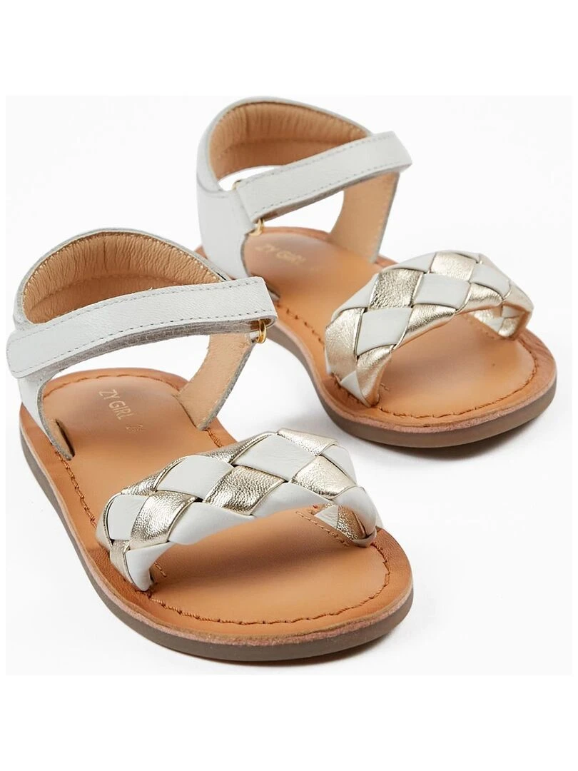 Sandales en Cuir Fille SPECIAL DAYS Blanc