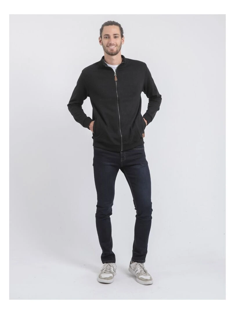 Gilet zippé col montant WITS   Noir
