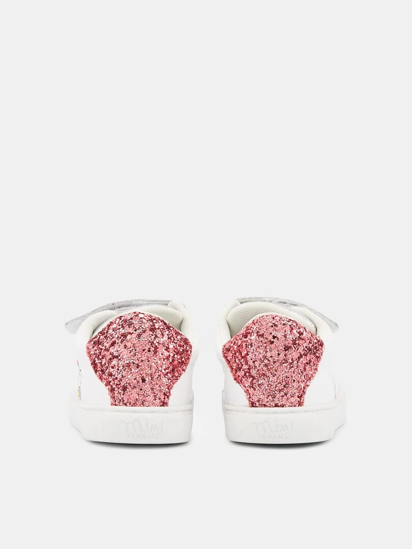 Mini Edith Hello Kitty Glitter Rose   Blanc